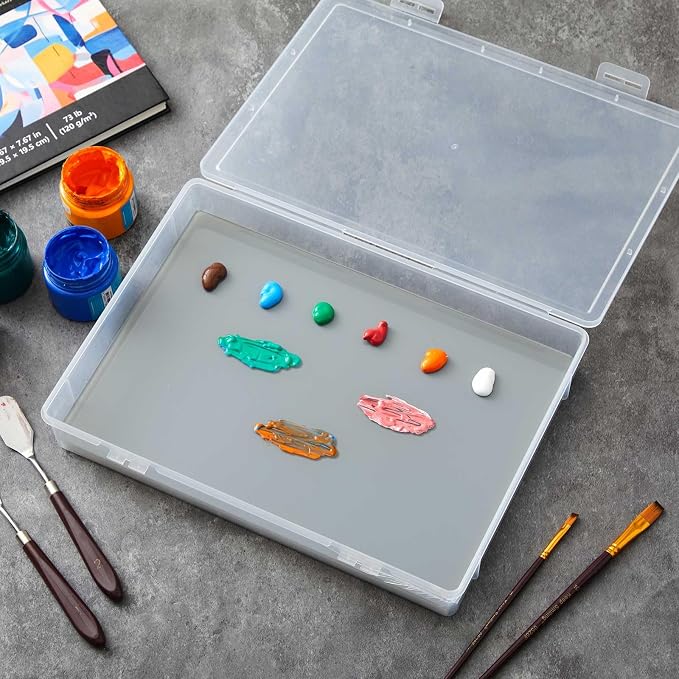 Nuanchu 1 Set Handy Glass Oil Paint Palette Included 12.8 x 9.25 Inches - Image 2