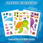 48 Sheets Create Funny Ocean Animals Stickers, Make a Face Stickers - Image 2