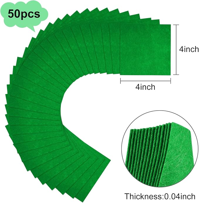 Morcheiong 50 Pcs Felt Fabric Soft Felt Fabric Sheet - Image 2