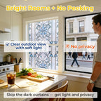 OHTMERU 3D Stained Glass Window Privacy Film, Heat Control UV Blocking Static - Image 3