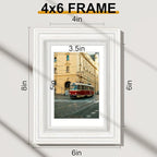 Vittanly 4x6 Picture Frames Set of 2, Ornate Vintage Photo Frame - Image 7