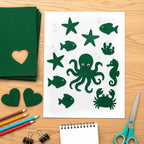Caydo 12PCS Self Adhesive Felt Sheets, Soft Velvet Green Felt Fabric - Image 6