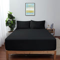 Twin XL Size Fitted Sheet Only Black, 100% Egyptian Cotton 600 Thread Count by ShunjieHome