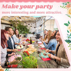 Funnymoom 60 Pcs Floral Party Plates Floral Disposable Paper Plates, 7 Inch - Image 4