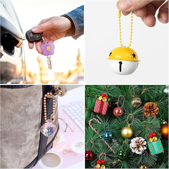 Lemonkey 100Pcs Ball Beads Chains Bulk, 4 Inch Dog Tag Metal Small Chains - Image 5