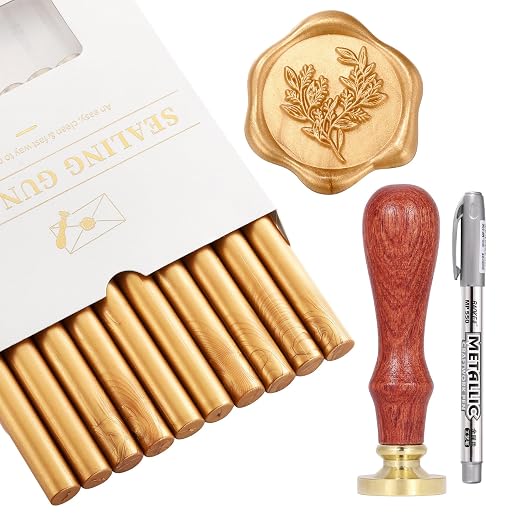 Yoption Wax Seal Kit, Eucalyptus Wax Seal Stamp, Wine Packages by Yoption