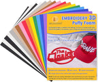 New brothread - 16 Options- 15PCS Embroidery Puffy Foam 9″x12″ Large Size 3MM by Newbrothread