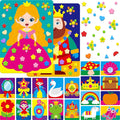 SpriteGru Foam Sticker Art Activity, 10 Princess & Castle Art Board by SpriteGru