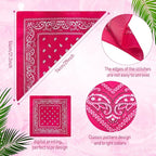 100 Pack Bandanas Unisex Paisley Bandanas Bulk Multi Purpose Cowboy Head Wrap - Image 5