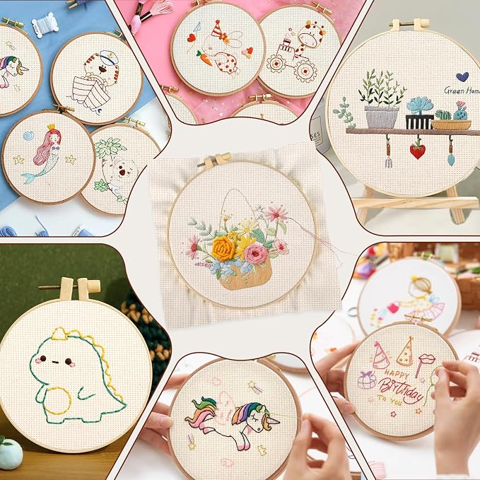 10 PCS Punch Needle Fabric | Pre-Cut Natural Cotton Tufting Cloth Monks Cloth - Image 6