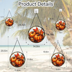 DASTOLL Stained Glass Window Hanging, Pumpkin Maple Leaf Suncatcher - Image 5