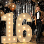 imprsv 4FT Marquee Numbers 16 Light up Number 16th Birthday Decorations Large by Letsmakeitimpressive
