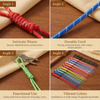 Paracord Keychain Paracord Bag Charm 12pcs Braided Nylon Rope Keychain Cord - Image 6