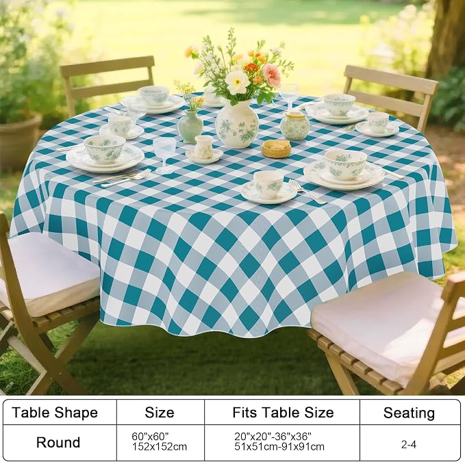 Smiry Plastic Table Cloth, Waterproof Vinyl Tablecloth - Image 7