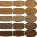90pcs Blank Patches for Laser Engraving & Iron On | PU Leather Repair Patches | by iFForce