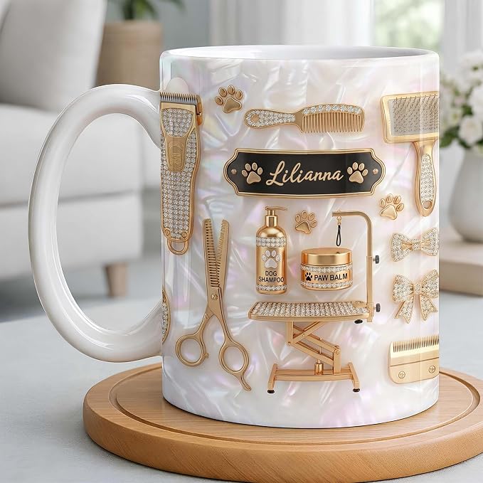 Personalized Funny Groomer Mug for Women, Hairdresser Coffee Cup Gift for - Image 2