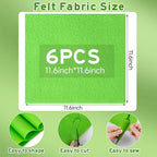 HaoFeiJH 6 Pcs Soft Green Felt Fabric Sheets - Image 2
