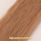 QMNNMA Wool Roving 0.88 lb, Natural Wool Roving, Needle Felting Wool-Brown | - Image 2