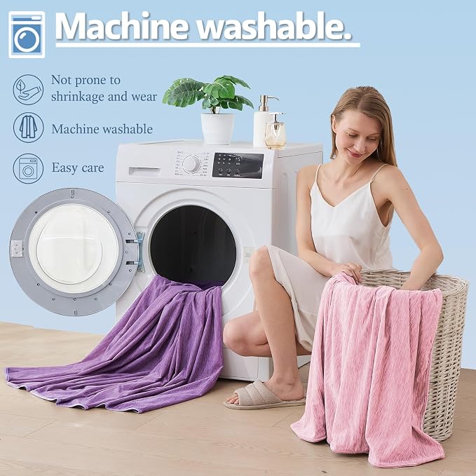 Cooling Blanket Throw Size, Cold Blanket Thin Lightweight Breathable Soft - Image 7