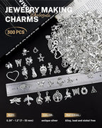 JIALEEY 300 PCS Wholesale Bulk Lots Jewelry Making Charms Mixed Smooth Tibetan - Image 2