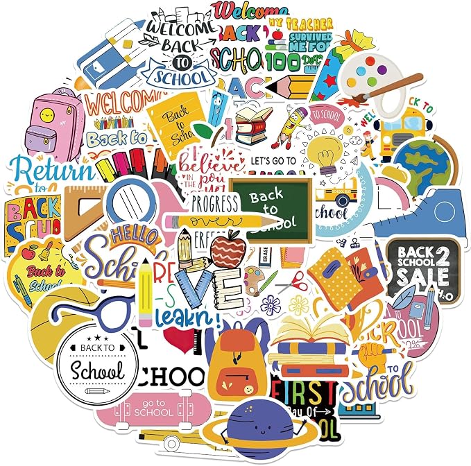 50PCS Back to School Stickers, First Day of School Teacher Reward Party - Image 5