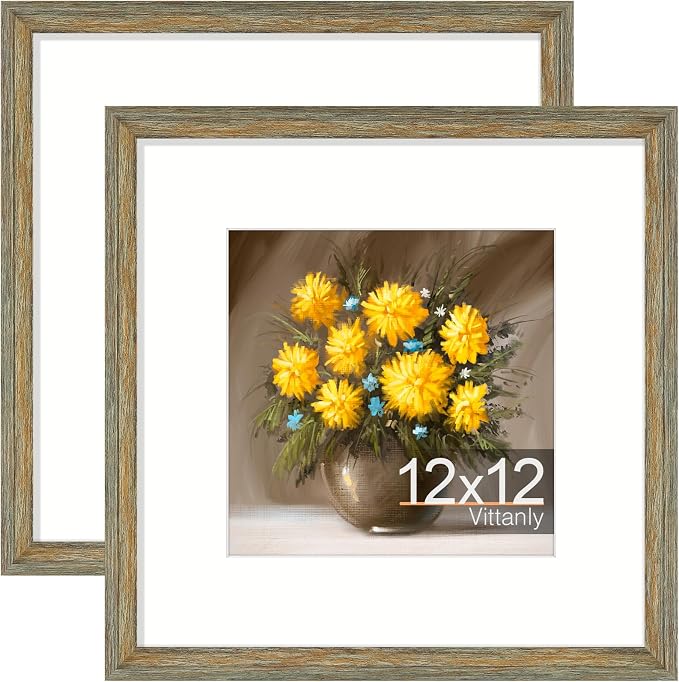Vittanly 12x12 Picture Frames Set of 2, Ornate Vintage Photo Frame by Vittanly