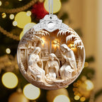 Christmas Ornaments 2025 Faux Stained Glass Effect, Christmas Tree Ornaments - Image 6