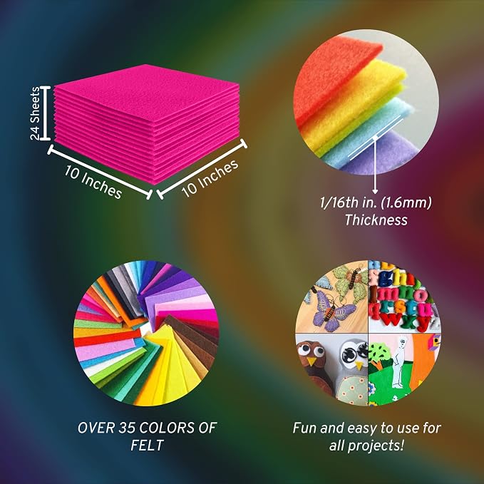 FabricLA Acrylic Felt Sheets for Crafts - Image 3