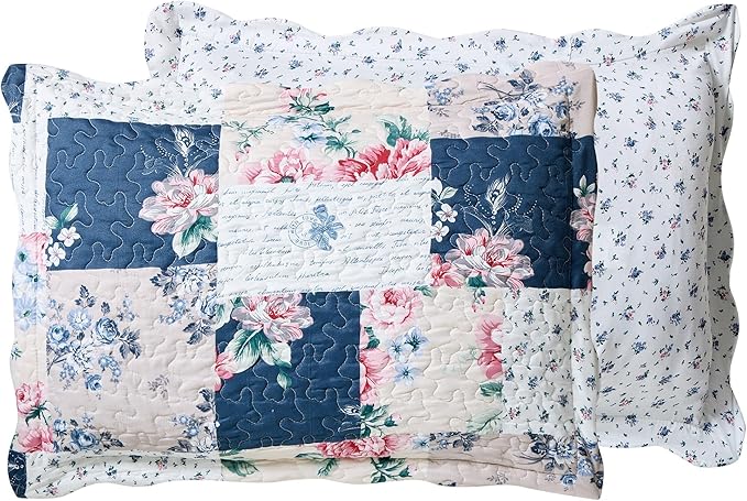 Brilliant Sunshine Roses in Beige Quilt Set, 3-Piece Bedding Sets, Lively - Image 6