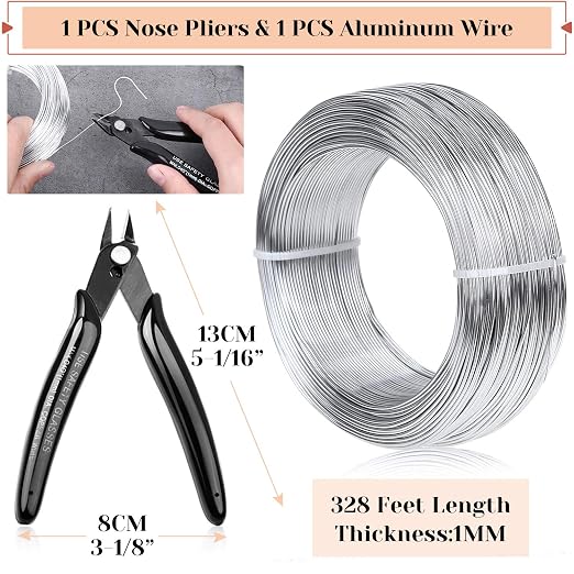 18 Gauge Aluminum Craft Wire Jewelry Making, 328 FT Metal Wire Armature - Image 3