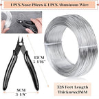 18 Gauge Aluminum Craft Wire Jewelry Making, 328 FT Metal Wire Armature - Image 3