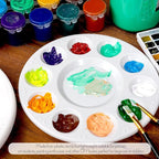 FANDAMEI Round Paint Palettes Plastic Paint Tray Palettes, Paint Pallets - Image 4