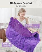 Weighted Lap Blanket 7 lbs for Adults, Luxury Soft Small Weighted Blanket - Image 3