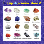 DANCING BEAR Gem stone Dig Kit, Excavate 16 Real Gems & Crystals including - Image 4
