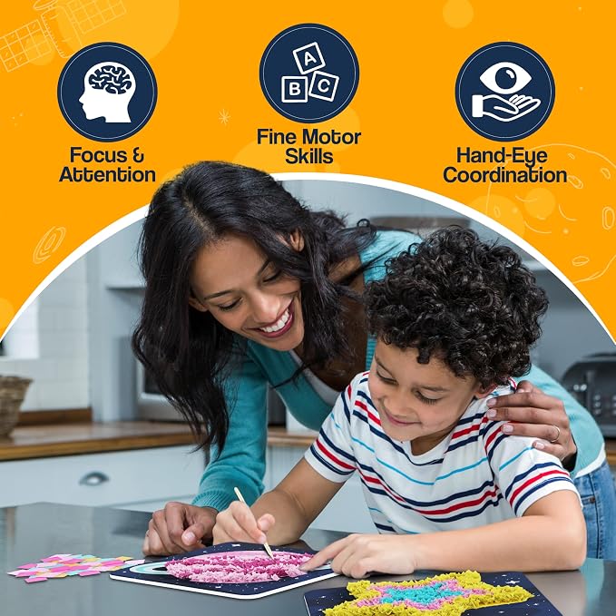 jackinthebox Poke Poke Art for Kids – Space Theme, Flower Pressing Kits - Image 7