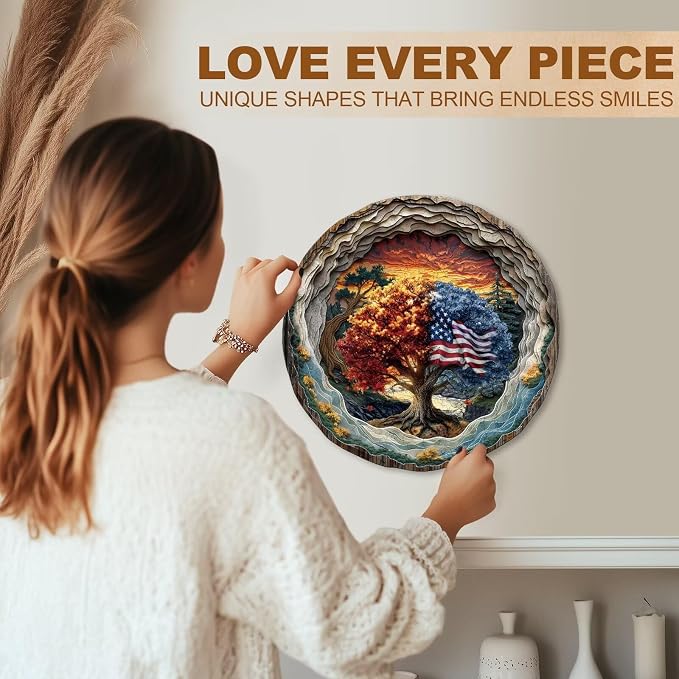 Tree of Life Puzzles Cave Seasons Sunset Nature Landscape Puzzle Adults Gifts - Image 6