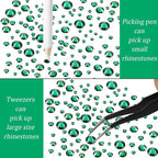 TecUnite 2000 Pieces Flat Back Gems Round Crystal Rhinestones 6 Sizes - Image 4