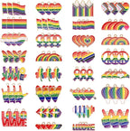 SANNIX 90Pcs Rainbow Enamel Charms, Gay Pride Charm Assorted LGBT Rainbow Charm by SANNIX