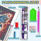 4th of July Diamond Art Kits for Adults, Full Drill Butterfly Diamond Painting - Image 3