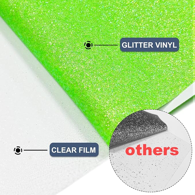 Neon Green Glitter Heat Transfer Vinyl 12" x 5 ft HTV - Image 4