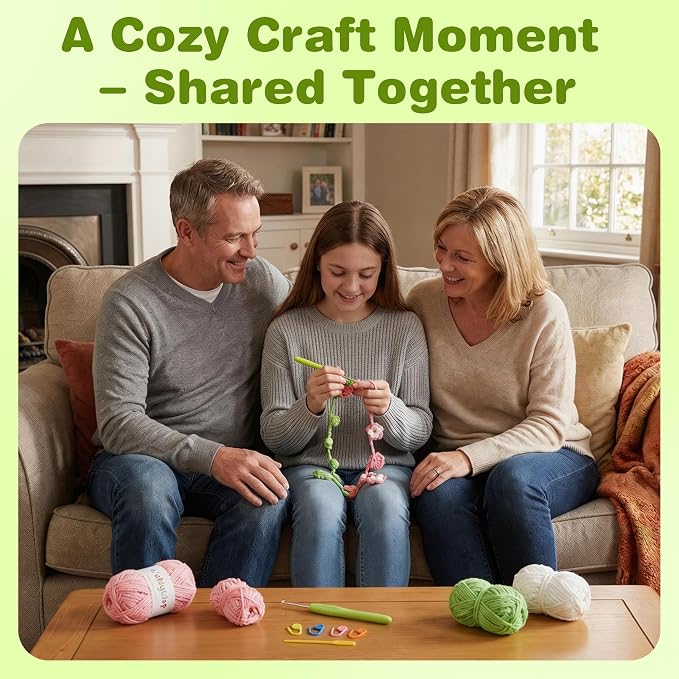 WaldyWop Crochet Kit for Beginners: 4 Flower Bracelets Starter Kit w/Videos | - Image 7