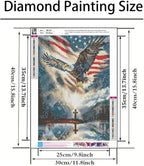 GXGLLPZBY Diamond Art Kits for Beginners, US Flag Eagle Diamond Painting Kits - Image 5