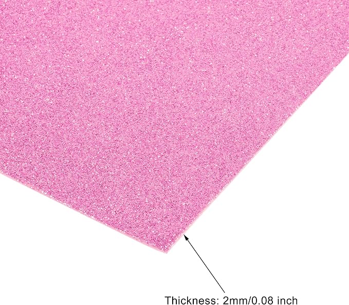 uxcell Pink Red Shiny EVA Foam Sheets 11 x 8 Inch 2mm Thick - Image 3