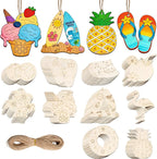 80PCS Unfinished Ornament Wood Crafts, Painting Blank Wooden Cutouts | DIY 10 by GFPGYQ