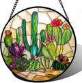 DASTOLL Stained Glass Window Hanging, and Mom 14.9x14.9 in by DASTOLL