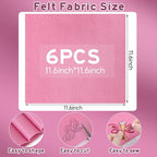 HaoFeiJH 6 Pcs Soft Pink Felt Fabric Sheets - Image 2