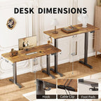 Veken 55 Inch Large Electric Standing Desk, Gaming Table, Suit students - Image 3