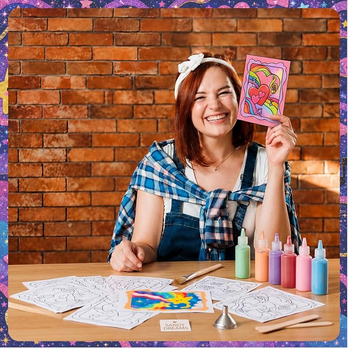Watersay 24 Pack Unfinished Adhesive Sand Art Painting Boards Peel Stick - Image 6