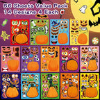 56 Sheets Halloween Pumpkin Stickers - Image 4