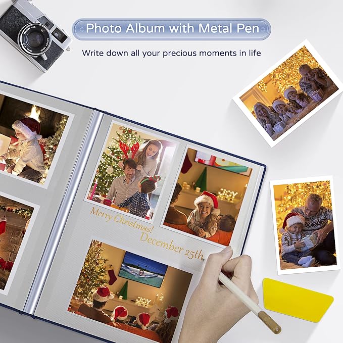 Popotop Large Photo Album Self Adhesive 4x6 5x7 8x10 Scrapbook Album DIY - Image 5